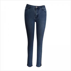 contraste de la moda lavado jeans ajustados WS10122